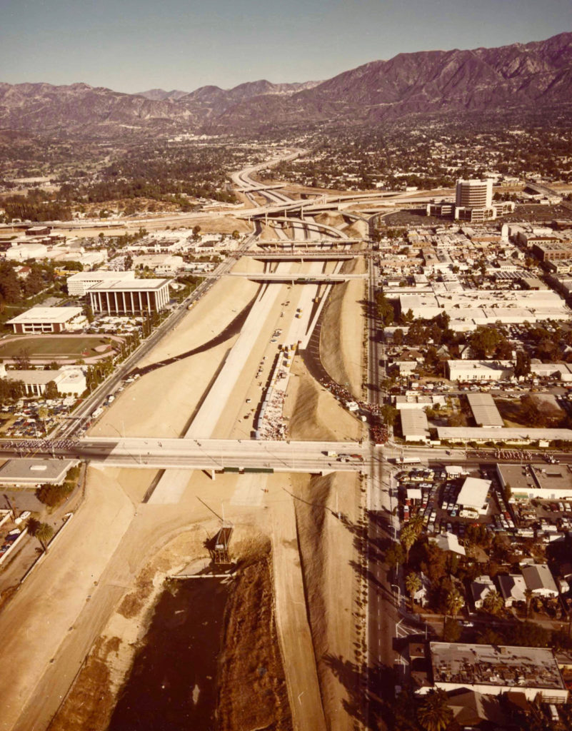 Aerial View of 710 freeway stub.  Courtesy of the Archives at Pasadena Museum of History (C12-133)