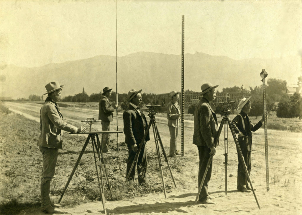 Survey team, Pasadena California. Courtesy of the Archives at Pasadena Museum of History (S40–45)